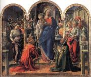 Fra Filippo Lippi Madonna and Child with Angels,St Frediano and St Augustine china oil painting reproduction